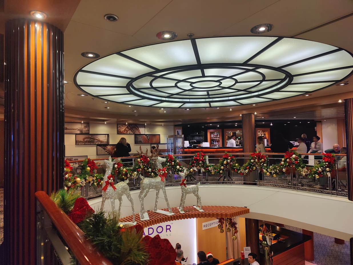 Christmas atrium onboard Ambition